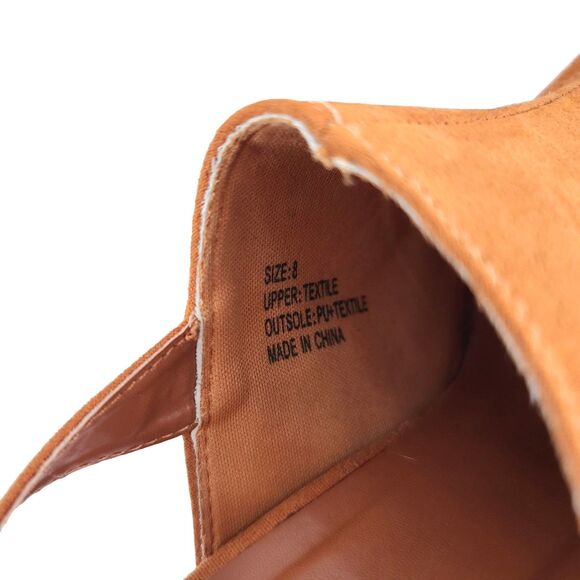 Olivia Miller Studded Lia Clog Heel Cognac Size 8 - Picture 11 of 12